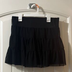 Forever 21 Black Tiered Mini Skirt